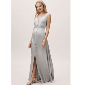 Ghost London Anthropologie BHLDN silver dress